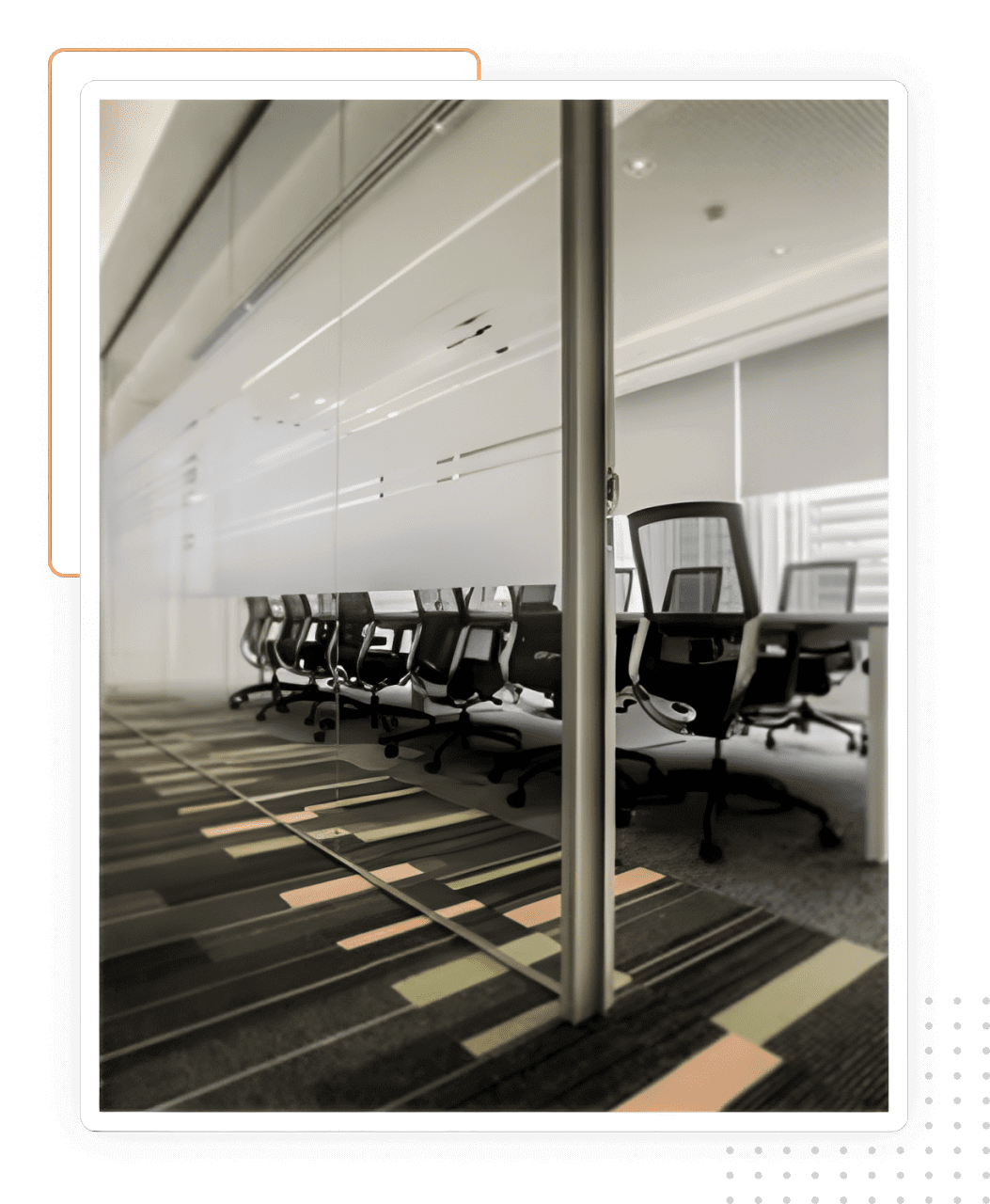 A room with many chairs and tables in it