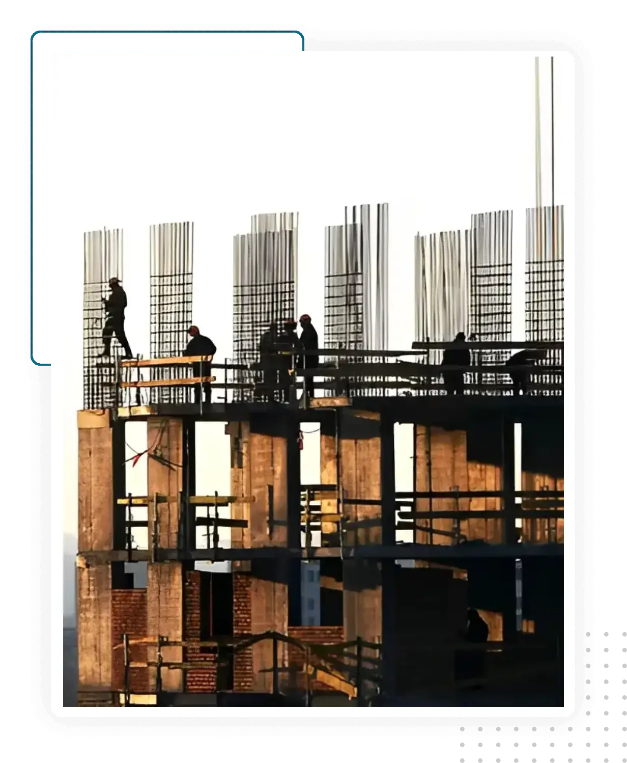 A group of people standing on top of a wooden structure.