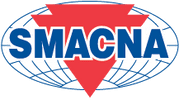 A red and blue logo for macn
