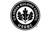 A black and white logo of the u. S. Green building council